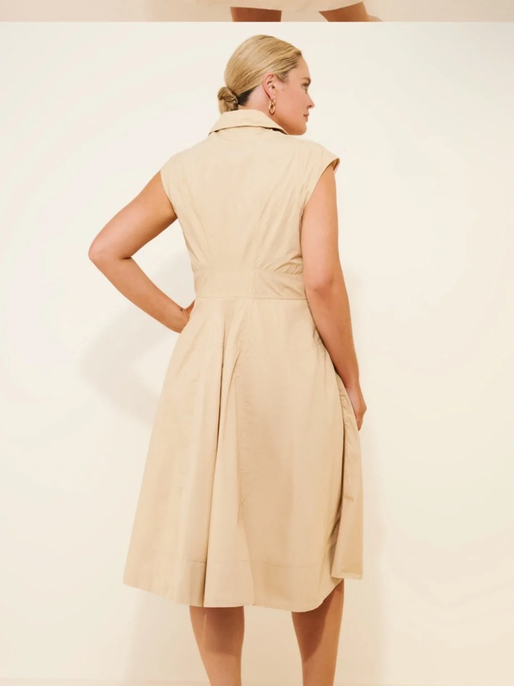 Maeve Sleeveless Collared Midi Dress - Picture 6 of 9